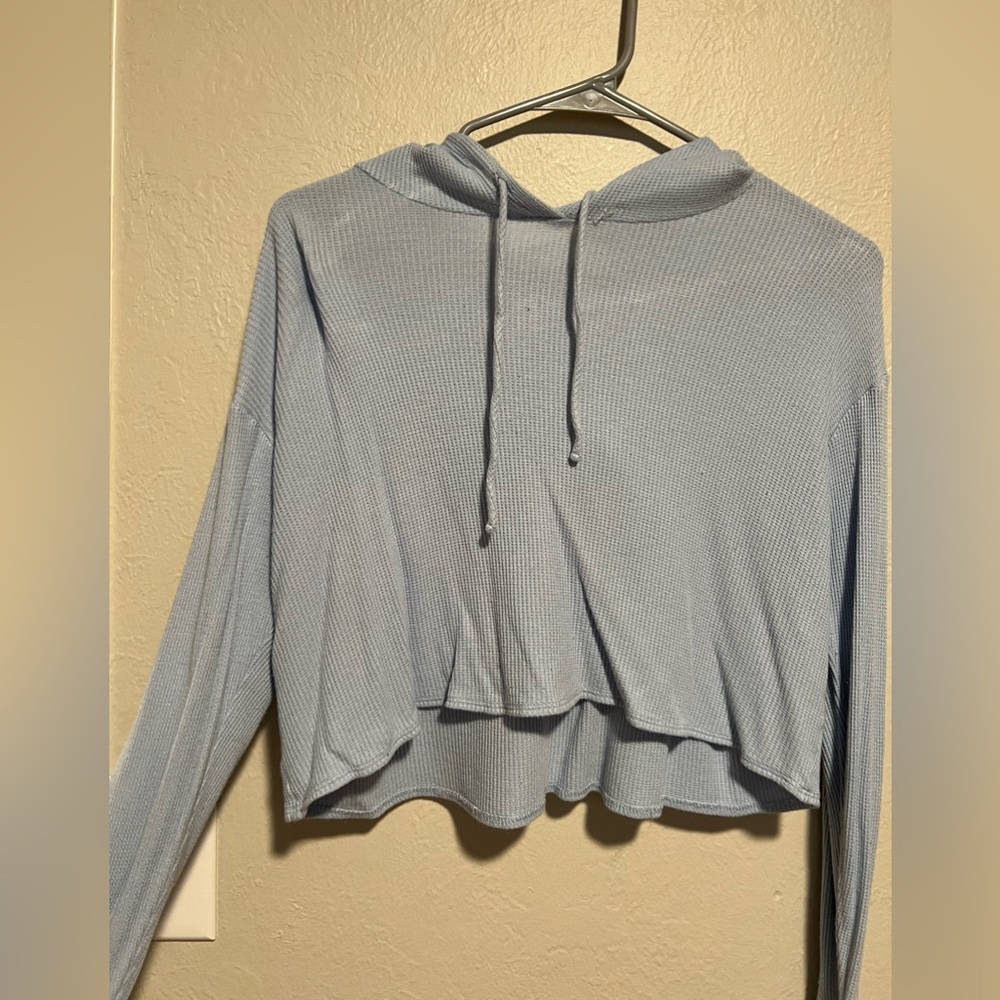 Blue Cropped Long Sleeve
